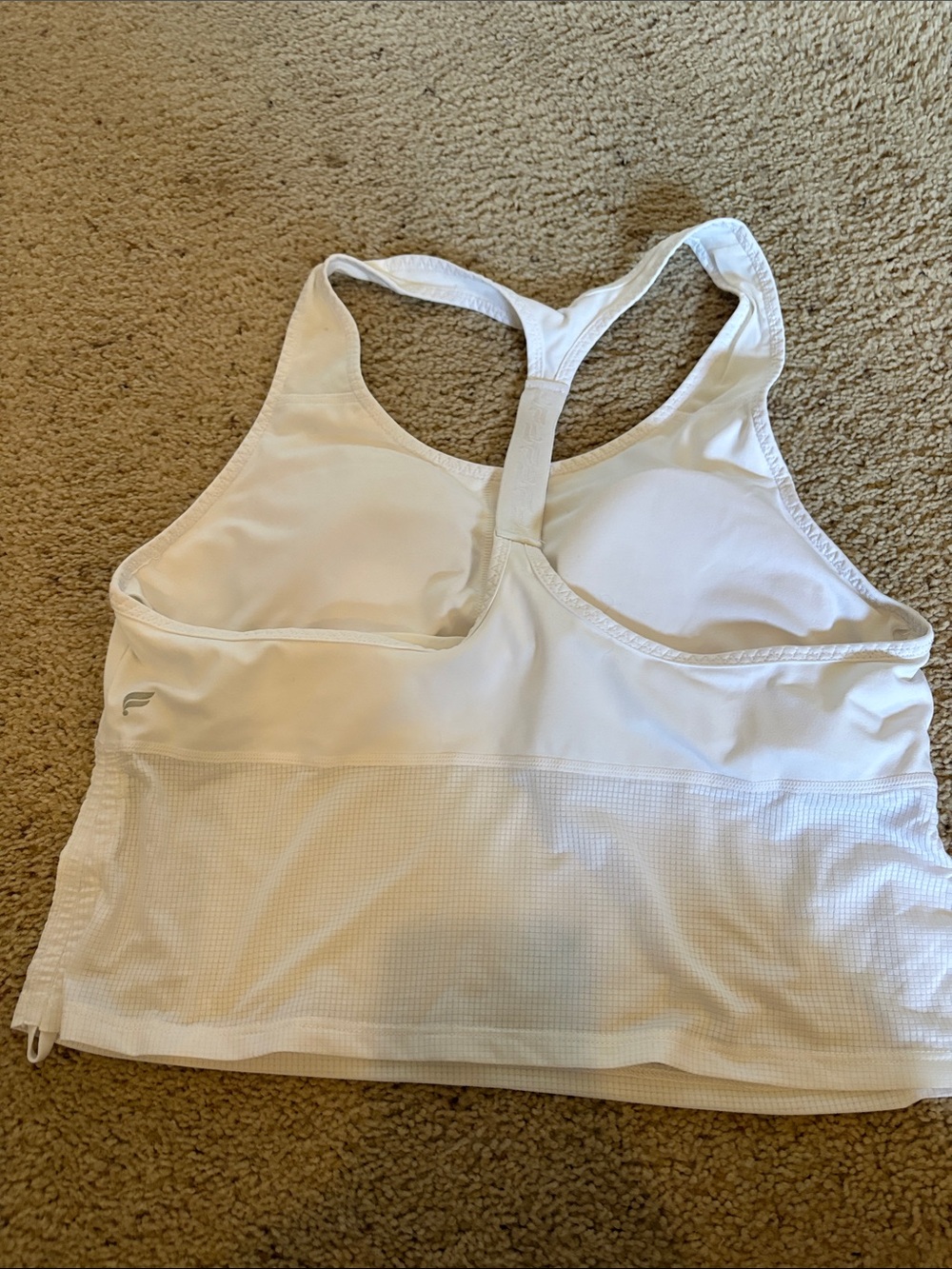 Fabletics White Racerback Sports Bra - Picture 2 of 4